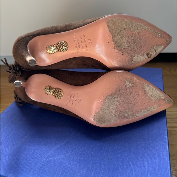 Aquazzura Forever Marilyn Suede Pumps - Picture 6 of 6